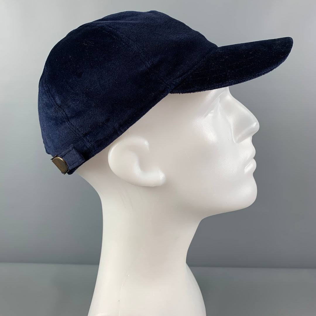 SAKS FIFTH AVENUE Navy Cotton Velvet Hat – Sui Generis  display picture 3