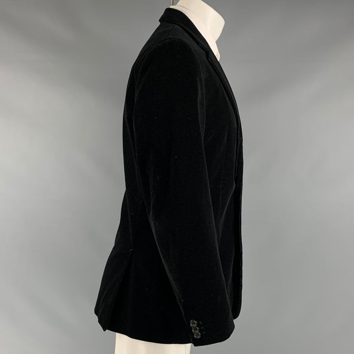 JIL SANDER Size 38 Black Corduroy Cotton Elastane Sport Coat