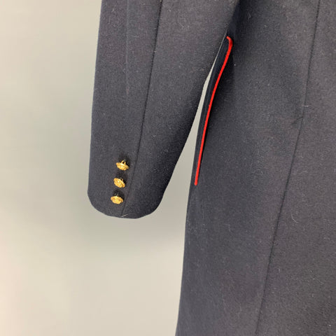 D&G by DOLCE & GABBANA Size 40 Navy Red Gold Military Coat