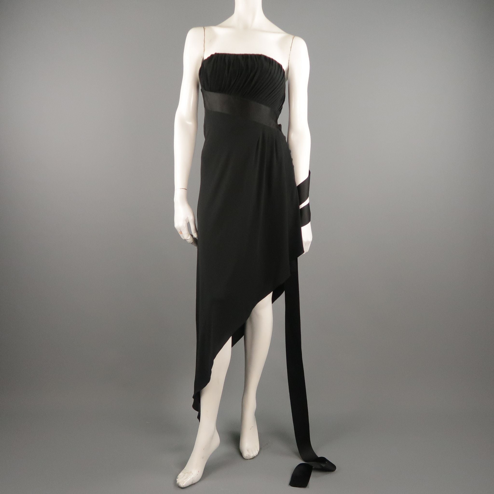 Vintage Black Chanel Boutique Fall 1997 Silk Dress, RvceShops Revival
