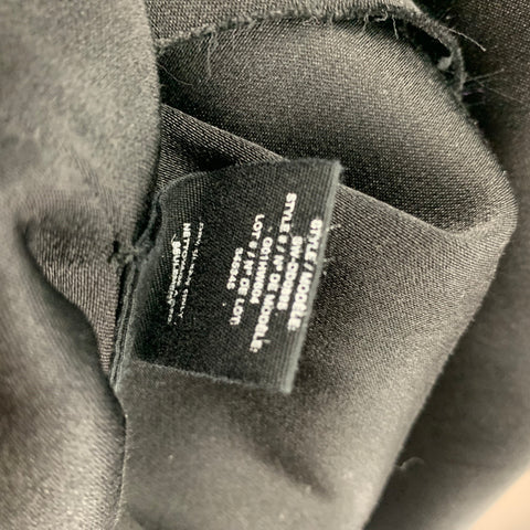 HELMUT LANG Talla XS Vestido recto de seda negro a media pantorrilla