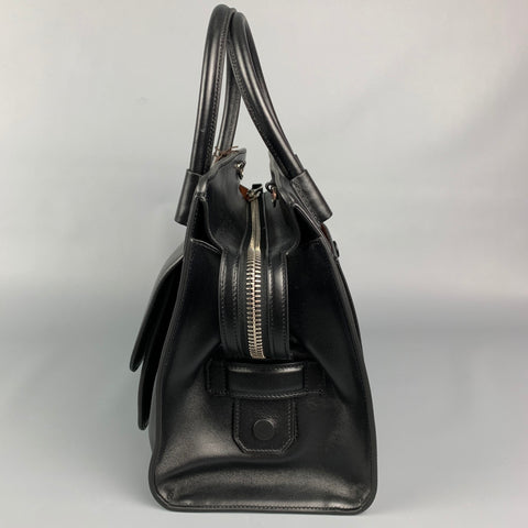 TOD'S Bolso tote Double T de piel lisa en color negro