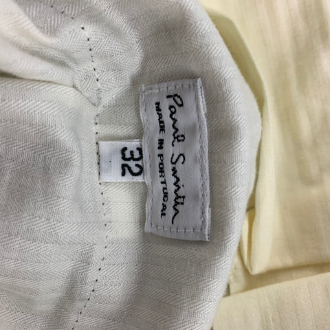 PAUL SMITH Size 32 Black & White Star Print Cotton Zip Fly Dress Pants