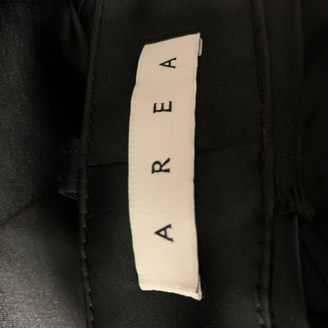 AREA Taille 8 Short en polyester noir avec braguette zippée et perles