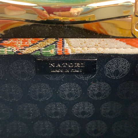 NATORI Multi-Color Beaded Clutch Handbag