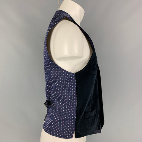 D&amp;G by DOLCE &amp; GABBANA Taille 38 Gilet en mélange de coton et velours bleu marine