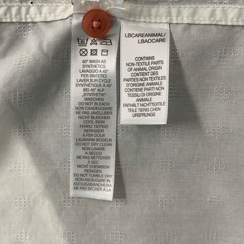PAUL SMITH Size L White Solid Cotton Button Up  Long Sleeve Shirt