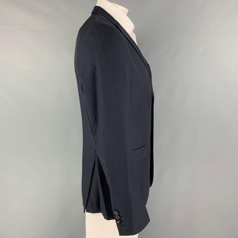 THE KOOPLES Size 42 Navy Wool Peak Lapel Sport Coat