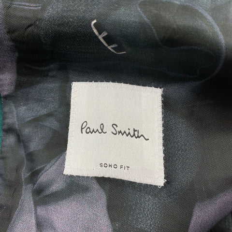 PAUL SMITH Soho Fit Size 40 Regular Green Wool / Mohair Notch Lapel Tuxedo Suit