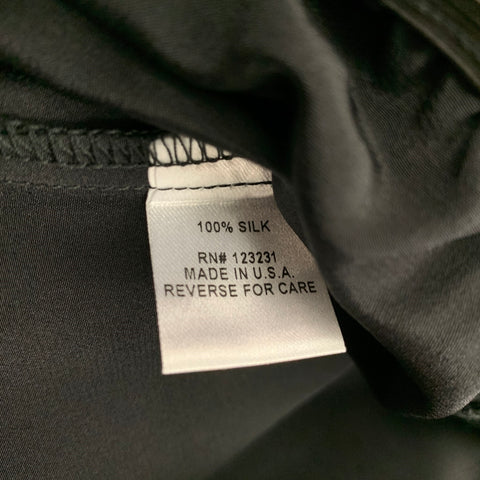 NO BRAND Mono halter con volantes de seda negro talla M