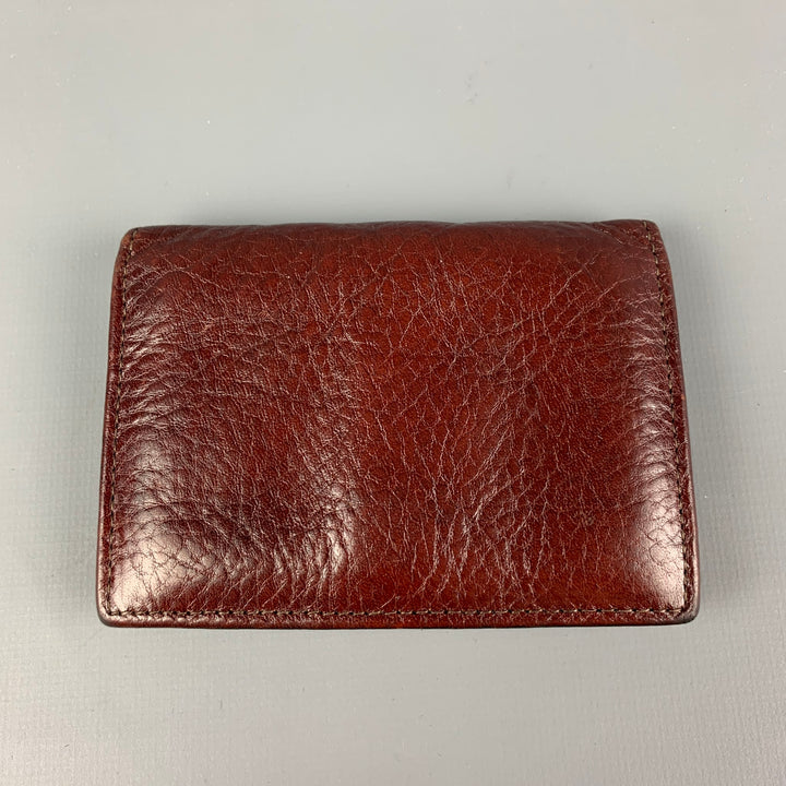 SCULLY Brown Textured Leather Bi-Fold Wallet