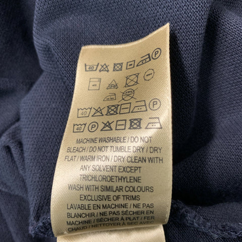 BURBERRY Size XXL Navy Solid Cotton Polo