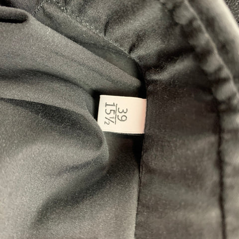 VALENTINO Talla S Camisa de manga larga con botones ocultos en mezcla de algodón negra