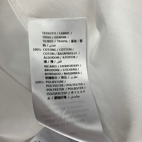 ALEXANDER MCQUEEN Size XL White Skeleton Embroidery Cotton Button Up Shirt