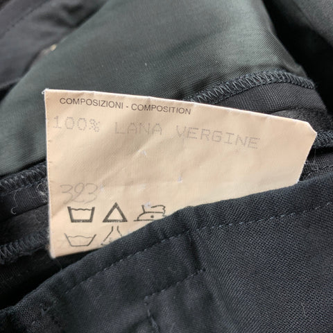 BURBERRY Size 31 Black Wool Tuxedo Dress Pants