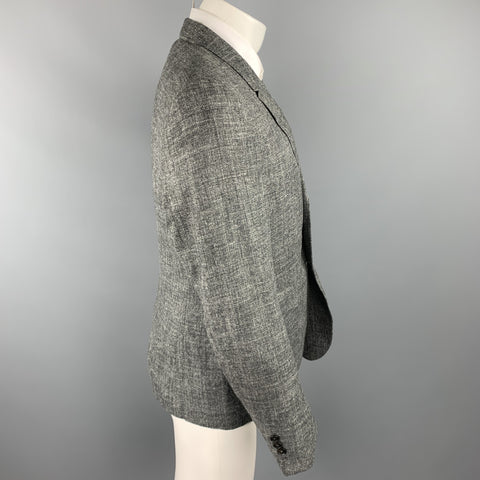 BURBERRY PRORSUM Size 42 Charcoal Heather Silk Blend Sport Coat