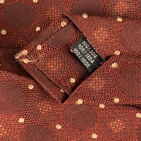 ISAIA Brown Dots Silk Tie