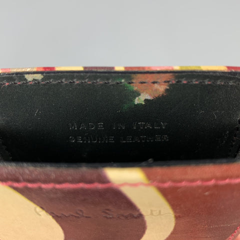 PAUL SMITH Multi-Color Leather Phone Case
