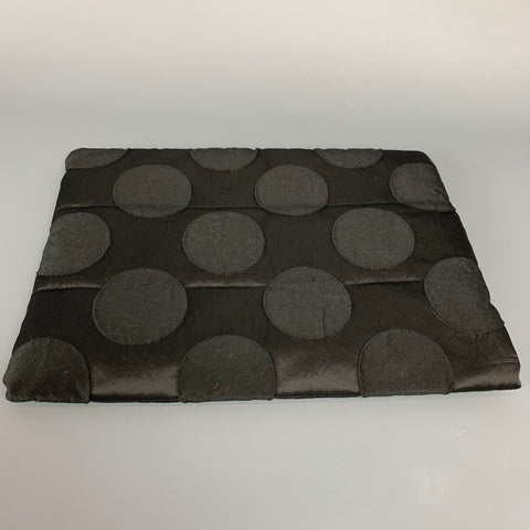 PIAZZA SEMPIONE Sac pochette en soie mélangée noir sur pois noirs