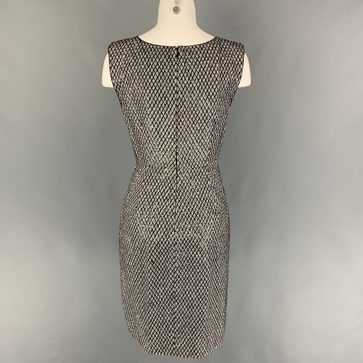MARC JACOBS Size 4 Gray Black Silk Sequined Shift Dress