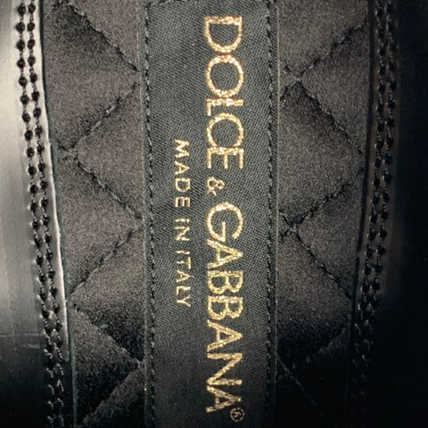 DOLCE & GABBANA Size 8.5 Black Leather Lace Up Shoes