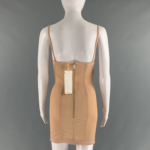 DION LEE Minivestido ajustado Eastane de poliamida color nude talla 2