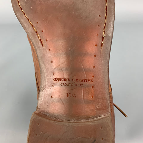 OFFICINE CREATIVE for BARNEY'S NEW YORK Size 10.5 Brown Leather Lace Up Shoes