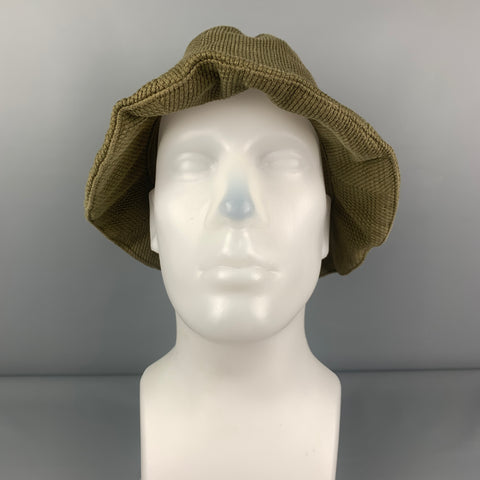 PROSPECTIVE FLOW Olive Woven Cotton Bucket Hat