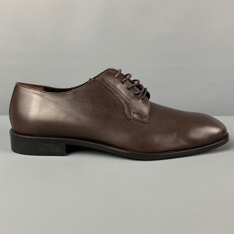 BRUNO MAGLI Size 10 Brown Leather Lace Up Shoes