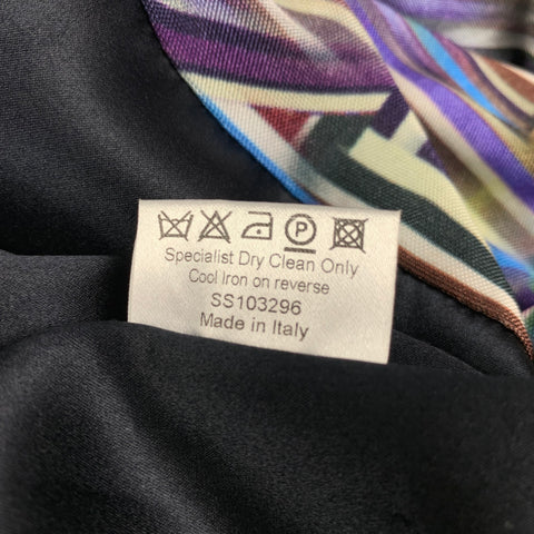 MATTHEW WILLIAMSON Size 4 Multi-Color Viscose Ruched V-Neck Dress
