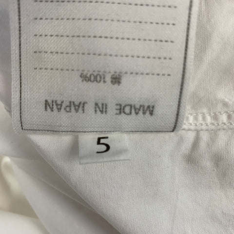 45rpm Size XL White Cotton Button Down Long Sleeve Shirt