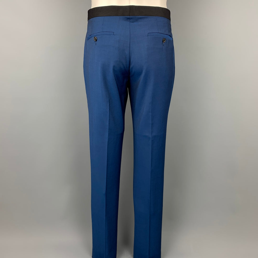 PAUL SMITH Soho Fit Taille 38 Costume de smoking en laine / mohair bleu royal régulier