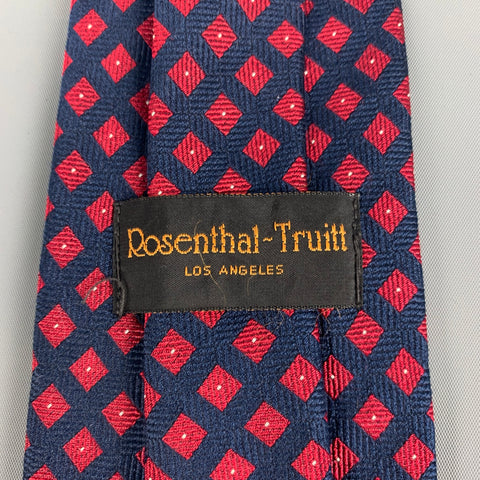ROSENTHAL Navy Red Rhombus Silk Tie
