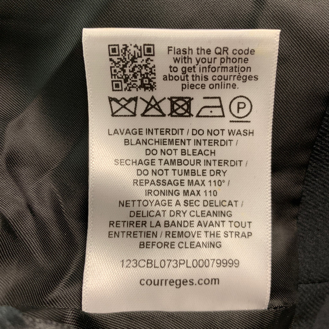 COURREGES Size 4 Black Polyester Blend Cropped Jacket