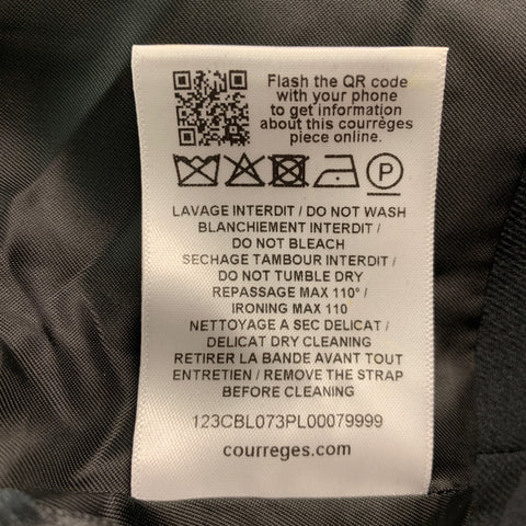 COURREGES Size 4 Black Polyester Blend Cropped Jacket