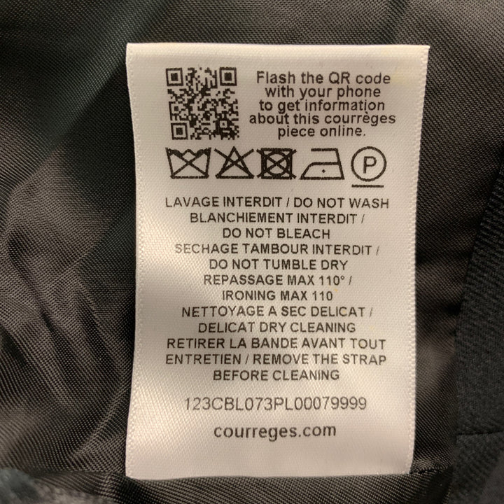 COURREGES Size 4 Black Polyester Blend Cropped Jacket