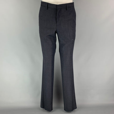 VERSACE COLLECTION Size 38 Charcoal Wool Single Breasted Notch Lapel Suit