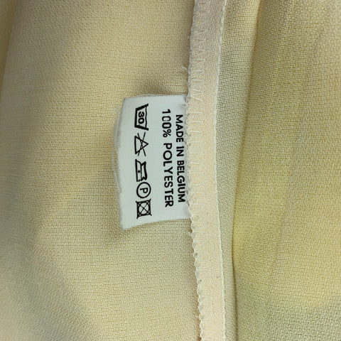 CHRISTOPH BROICH Size M Yellow Graphic Polyester Button Up Short Sleeve Shirt