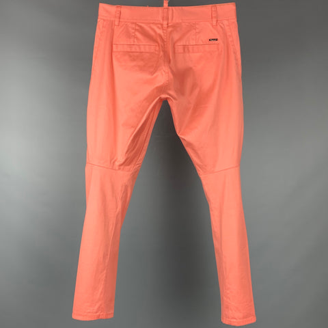 DSQUARED2 Size 28 Salmon Cotton Blend Button Fly Casual Pants