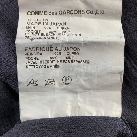 COMME des GARCONS TRICOT Taille S Veste Laine Cupro Marine
