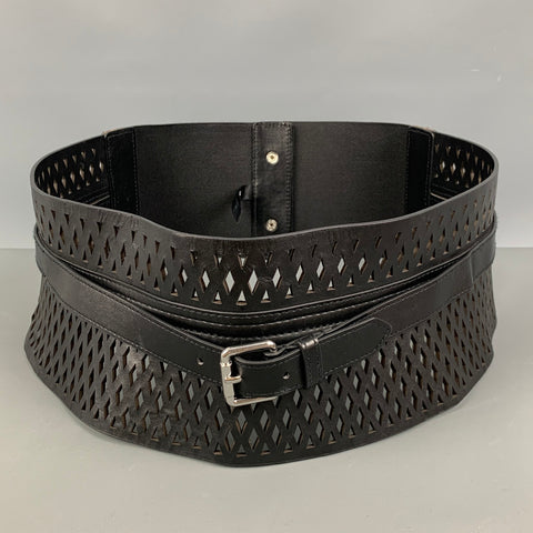 TORRID Size 2 Black Perforated Polyurethane Faux Leather Belt