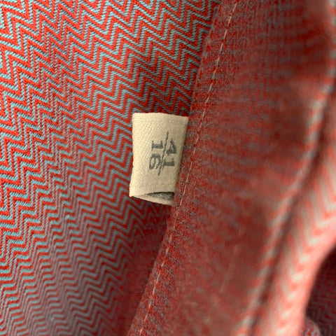 GUCCI by TOM FORD Size L Red Blue Zig Zag Cotton Long Sleeve Shirt