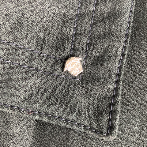 Vintage VERSACE JEANS COUTURE Size M Black Cotton Full Zip Silver Buttons Bomber Jacket