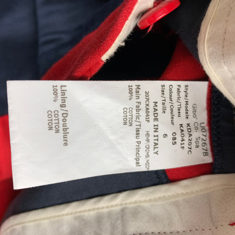 MICHAEL KORS Size 6 Khaki & Red Color Block Cotton Dress Pants