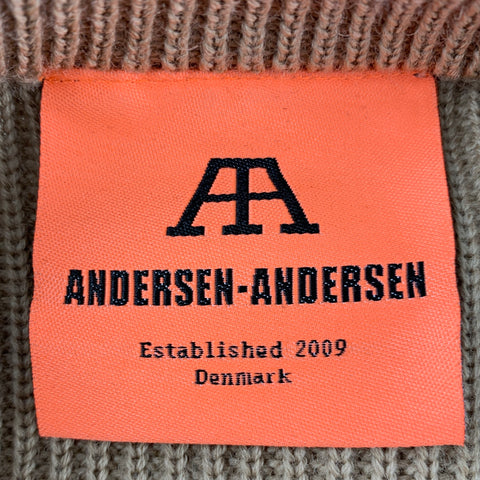 ANDERSEN-ANDERSEN Size M Camel Merino Wool Cardigan