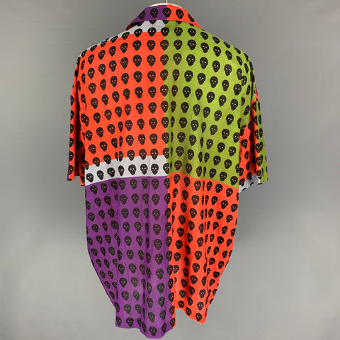 SODA Size One Size Multi-Color Skulls Oversized Short Sleeve Shirt