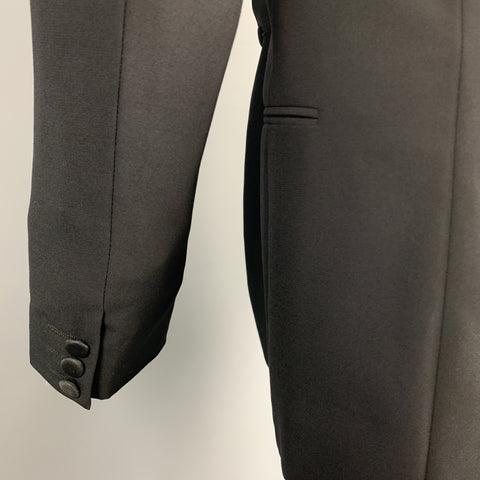 MANI by GIORGIO ARAMNI 40 Long Black Wool Tuxedo
