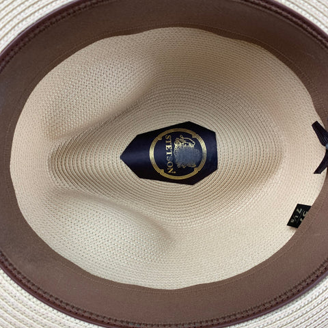 STETSON Size 57 Natural Brown Straw Hat