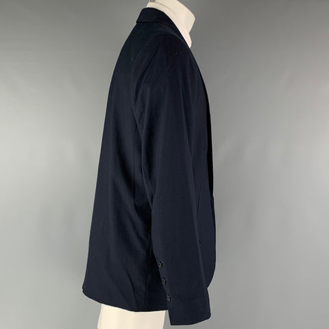 RICHARD TYLER Size 40 Navy Wool Shawl Collar Sport Coat