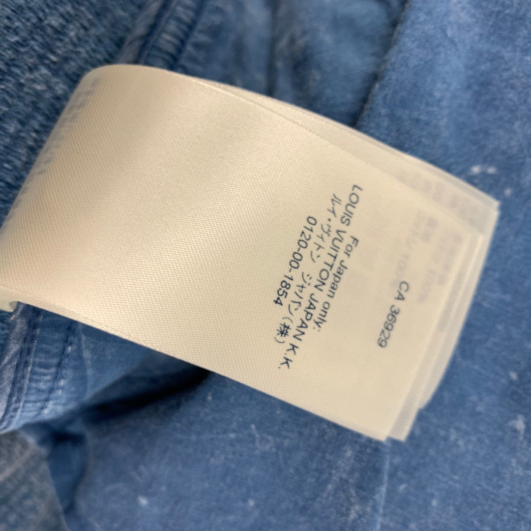 LOUIS VUITTON Size 4 Blue White Cotton Denim Safari Shorts